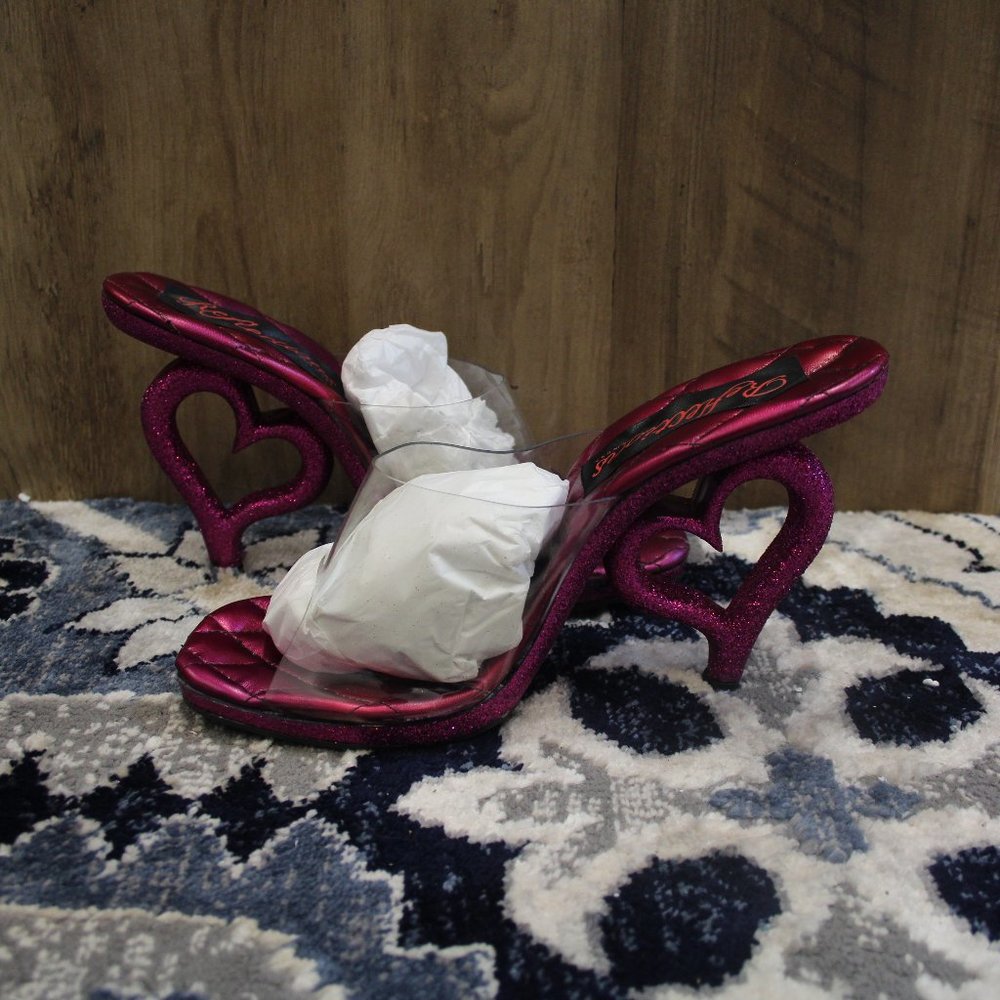 sparkly purple heels